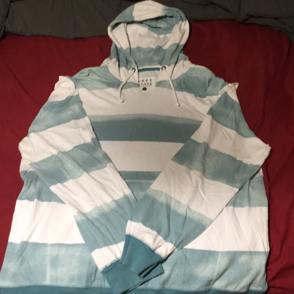 Lightweight Striped Hoodie w/ pocket